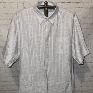 TOMMY BAHAMA MEN'S 100% LINEN SHORT SLEEVE CASUAL BUTTON UP SHIRT SIZE XL